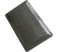 CAFIEDR Tapis De Sol Industriel Anti-Fatigue en Éponge Diamantée Ultra-Résistante De 60 Cm De Large, Noir avec Bordure Jaune, pour Un Espace De Travail Ergonomique..Black2-60x30cm