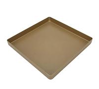Cafopgrill 28x28x3cm Plateaux à Biscuits, Forme carrée en Alliage d'aluminium doré Plaque de Cuisson antiadhésive Plateau à Pizza Plateau à Biscuits Outil de Cuisson