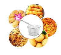 Cafopgrill 8pcs Panier de friteuse de Puce de Fil, Mini puces d'acier Inoxydable paniers de friture Profonde présentation de Nourriture Tamis Pomme de Terre Outil de Cuisson idéal