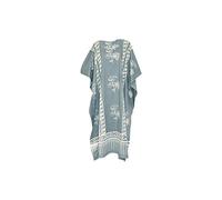 Caftan JAVA - En coton imprimé plage - Robe de taille unique - En grande taille - Fabriqué à la main - Robe de plage en batik - Gris - XXL