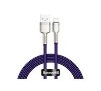 cafule series metal data usb lightning cable 2,4 a 1 m violet (caljk-a05)