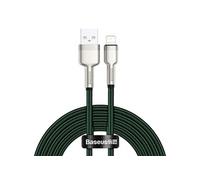 cafule series metal data usb lightning cable 2,4 a 2 m vert (caljk-b06)