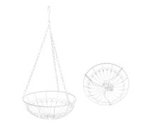 Cafusesdd 2 pièces Pot de Fleur Panier Suspendu Suspendu, Jardinière Vintage Fer Art Bonsaï Présentoir Fleur économiser de l'espace, Panier de Pot de Fleur Suspendu extérieur(1pc)