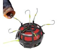 Cage à appâts flottants - Plates-formes rotatives avancées à 360 degrés avec 6 crochets pour carpe perche camping aventure mouture voyage