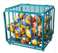Cage À Balles, Fer, Support De Rangement Pour Basket-Ball, Chariot De Basket Extra Large Avec Roulettes, Robuste, Support Pour Balles D'Extérieur, Capacité D'Environ 18 À 40 Personnes, Dimensions 5,8