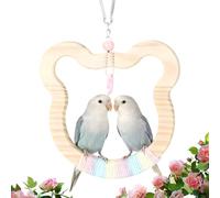 Cage à bascule, jouet en bois en forme d'ours pour l'inséparable pour l'entraînement | Jouets d'entraînement pour oiseaux - Pour Ara Conure, perruches, perroquets gris du Gabon, vétérinaires, refuges