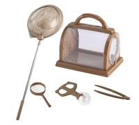 Cage À Bestioles - ABS Métal 19x15x19cm | Kit Explorateur Extérieur Éducatif | Maison À Portable Vivarium Jouet avec Filet Loupe Pince Observation Scientifique Jardin Usage