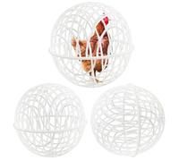 Cage à boules de poulet | Cage à billes mobile pour poules | 3 pièces de sécurité pour animaux de compagnie pour poules et hamsters | Filet de marche sûr pour pigeons et poules dans les fermes et les