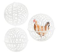 Cage à boules de poulet, coffre-fort en forme de boule, cage sphérique portable avec couvercle en maille, filet de poulet en 3 pièces pour zones de patio extérieures, parc d'exercice pour