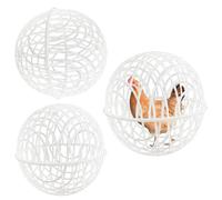 Cage À Boules De Poulet Mobile - 3 Pièces Ronde Roulante pour L'extérieur De La Ferme L