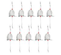 Cage à carpes 10 pièces en acier inoxydable Type rotatif | Panier à appâts pour pêcheurs hommes papas vrais hommes lacs réservoirs rivières ruisseaux et étangs