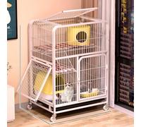 Cage à chat d'intérieur en fil métallique avec porte et échelle d'escalade - Enclos détachable pour chaton, lapin, furet, cochon d'Inde