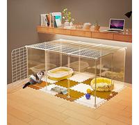 Cage à chat intérieure amovible en métal pour petits animaux, parc pour chatons, cochons d'Inde, lapins et chiots