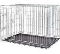 Box pour chien TRIXIE Home - Taille L : 109 x 79 x 71 cm - hébergement temporaire à la maison - 1 porte à l'avant et 1 sur le côté - pliable - bac de sol - 3925