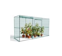 Cage à Culture à Plantes Jardin 3,56x1,2x1,94 m Porte Zippée Anti Oiseaux