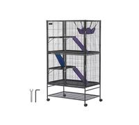Cage à furet roulante 4 niveaux métal pour petits animaux 1640 mm 3 rampes