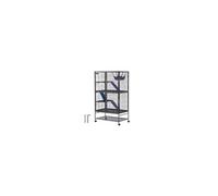 VEVOR Cage à furet roulante 4 niveaux en métal 1640 mm 3 rampes pour petits animaux