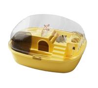 Cage à gerbille, cage pour hamster, cage à raat, habitat pour grandes souris en acrylique transparent, habitat pour petits animaux de compagnie, hamsters, gerbilles, souris, comprend une bouteille