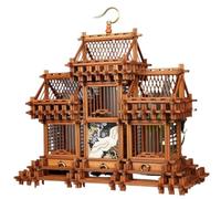 Cage à grillons pour Reptiles Structure à mortaise et Tenon, Conception architecturale Ancienne Trois grilles, Cage sauterelles