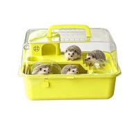 Cage à hamster - 30,5 cm transparente, enclos à roulettes, habitat transparent pour petits animaux de compagnie, approvisionnement intérieur pour la maison | Boîtier transparent de douze pouces doté d