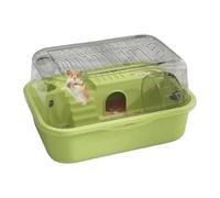 Cage à hamster - 35 x 18,5 cm - Habitat silencieux pour chinchillas - Facile à utiliser - Double couche en polypropylène - Avec roue d'exercice - Pour lapins, gerbilles, écureuils