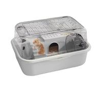 Cage à hamster - 35 x 18,5 cm - Habitat silencieux pour chinchillas - Facile à utiliser - Double couche en polypropylène - Avec roue d'exercice - Pour lapins, gerbilles, écureuils