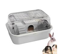 Cage à hamster - 35 x 25 x 18,5 cm - En plastique avec 2 niveaux - Petites maisons sans animaux - Roue de course pour manger, se reposer, jouer, anneau de course - Écureuil chinchilla