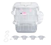 Cage à Hamster Double Niveau, Maison pour Petits Animaux en Fil métallique avec Roue de Course et Bouteille d’Eau, château à Hamster au Design de Tunnel interactif pour Souris,