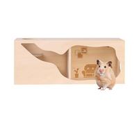Cage À Hamster - Maison Cachée, Enrichissement Du Dessus Ouvrant En Bois | Enclos Pour Hamster Jouet Souris | Bois Massif Pour Escalade, Jeu D'exploration, Lapin, Chinchilla, Furet, Petits Animaux, Ma