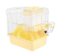 Cage à Hamster Nain Double Étage, Grosse Capacité, Jaune