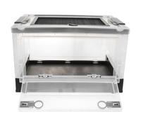 Cage à Hamster Pliable en Plastique Noir, Aération Pratique | Boîte D’élevage Compacte, Ouverture Séparée Frontale et Supérieure, 1 Set, pour Animal Domestique