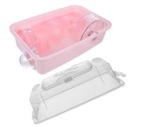 Cage à Hamster Portable Rose Bouteille D’Eau, Habitat Transparent | Plastique, une Seule Couche, Côtés Vitrés Clairs, Options D’escalade, Protection Anti-fuite, Maison
