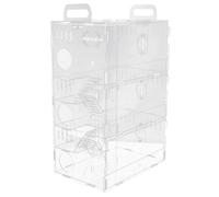 Cage à Hamster Transparente Acrylique Villa Château pour Petits Animaux | Design Respirant Odeur, pour Cochon D’inde et Autres Petits Compagnons, Format Villa