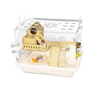 Cage à hamster transparente - Espace de vie transparent - Petite maison légère - Boîtier en acrylique respirant avec panneaux de vue ouverts pour rongeurs - Salon - Amoureux des animaux domestiques