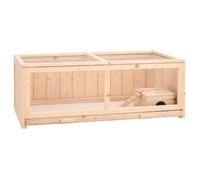 vidaXL Cage à hamster 104x52x38 cm Bois massif de sapin Intérieur Montage facile