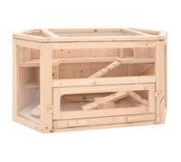 Cage à hamster - vidaXL - Bois massif - 80x40x43 cm - Brun
