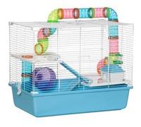 PawHut Cage Hamster 3 Niveaux avec Tunnel, Roue, Maisonnette, Échelles et Biberon Aosom France