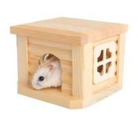 Cage à Hamsters Cabine Hamster Maison Toit Plat Animal Jouant Jouet Cage Ornement Cottage À Un Étage avec Fenêtres