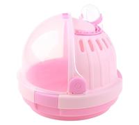 Cage à Hamsters Cage de Voyage Hamster sortant for Sac avec Bouteille d'eau for Accessoires Cage for Animaux Compagnie(Pink)