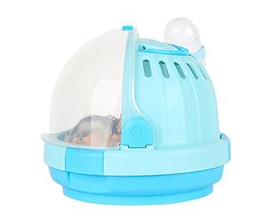 Cage à Hamsters Cage de Voyage Hamster sortant for Sac avec Bouteille d'eau for Accessoires Cage for Animaux Compagnie(Blue)