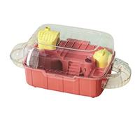 Cage à Hamsters Grande Villa dédiée à l'élevage Transparent, Cage Double Couche for Hamster(Red)