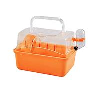 Cage à Hamsters Mallette de Voyage Hamster Oiseau Perroquet Cage Transport équipement sortant Portable for Petits Animaux Chinchilla écureuil(Yellow Orange)