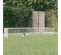 vidaXL Cage à lapin 3 panneaux 325x109x54 cm fer galvanisé