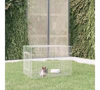 Cage à Lapin 2 Panneaux 110x79x54 cm Fer Galvanisé Clapier Enclos Parc vidaXL