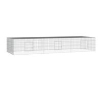 vidaXL Cage à lapin 3 panneaux 325x109x54 cm fer galvanisé