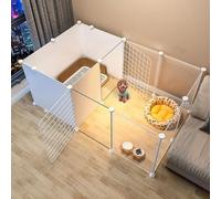 Cage à Lapin d'intérieur, Cage pour Lapins, Maisons et habitats pour Petits Animaux, clapier pour Petits Animaux et Maison de Jeu d'exercice pour Animaux de Compagnie, Cage à Dessus Ouvert e