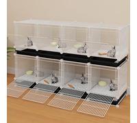 Cage à lapin en maille de fer cryptée à monter soi-même, clapier intérieur, avec couche anti-pulvérisation et plateau, pour lapin, cochon d'Inde
