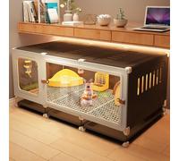 Cage À Lapin, Enclos Cochon d'Inde, Enclos pour Lapins, Maison pour Petits Animaux pour Cochons d'Inde/Lapins/Hamsters/Chinchillas(Black,105x45x45cm)