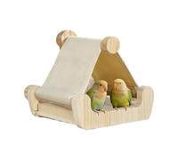 Cage À Nid D'oiseau - Nid De Cage En Bois Avec Balançoire Pour Lit De Conure Avec Tiroir, Perchoir Pour Petits Oiseaux, Accessoire Multifonctionnel Pour Nichoir À Oiseaux, Lieu De Repos Confortable, M