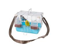 Cage à oiseaux - 27 x 20 cm - Cage légère en fer ABS pour petites perruches avec facilité - Cage de voyage pour les vétérinaires d'oiseaux, le camping, la randonnée, les excursions à la plage